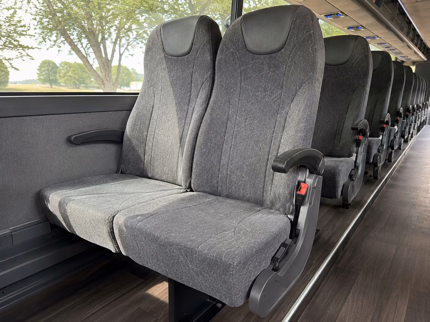 56 passenger charter bus interior